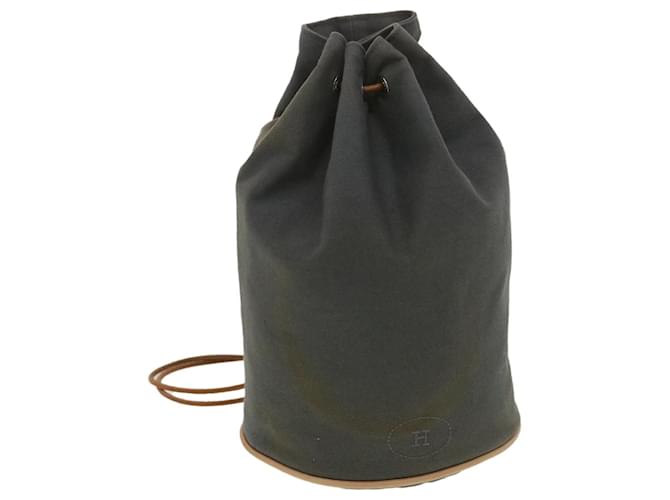 Hermès HERMES Polochon Mimill Shoulder Bag Canvas Gray Auth bs3647 Grey Cloth  ref.774271