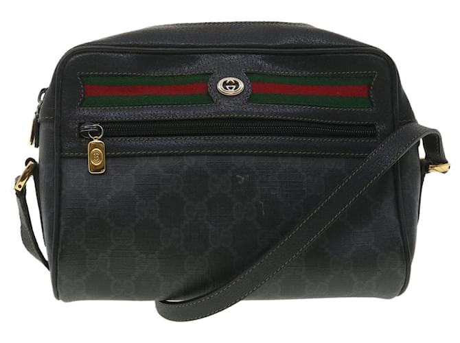 Gucci Red/Black GG Canvas and Leather Messenger Bag Gucci