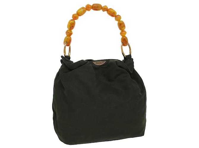 Christian Dior Hand Bag Nylon Green Auth bs3625  ref.774414