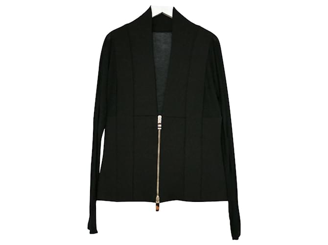 Louis Vuitton Haut corset à empiècements zippés Giorgio Armani Coton Elasthane Modal Noir  ref.774542