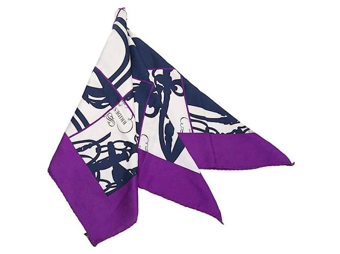 Pañuelo de seda Hermès Carré En Desordre Púrpura  ref.774569