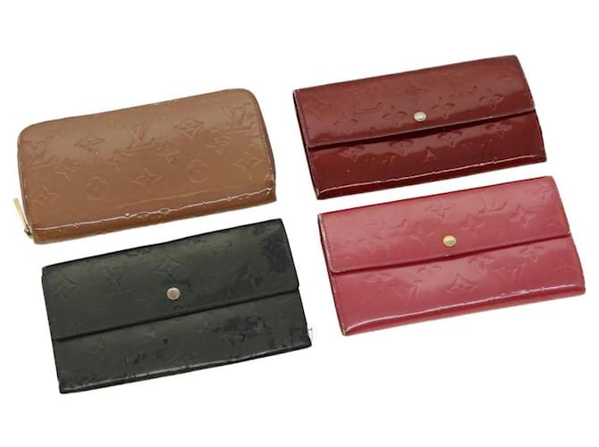 LOUIS VUITTON Monogram Vernis Long Wallet 4Set Pink Red black LV Auth  ar8752 Patent leather ref.774758 - Joli Closet