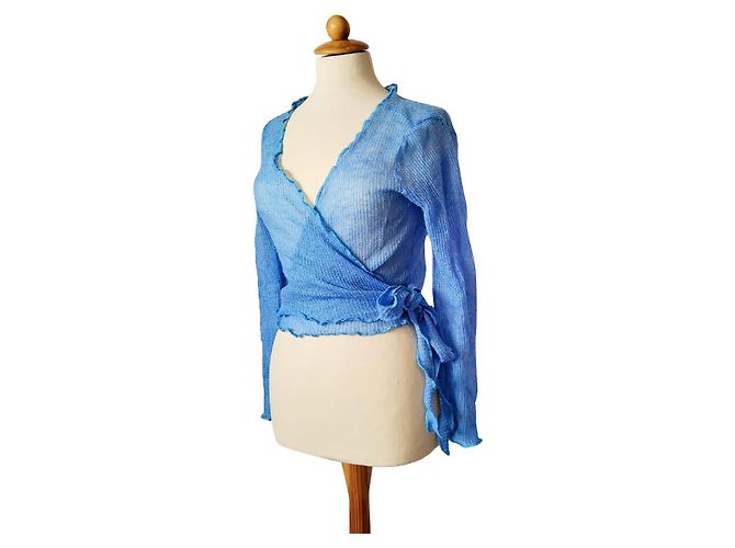 Wickel-Cardigan aus Kaschmir von Moschino Blau