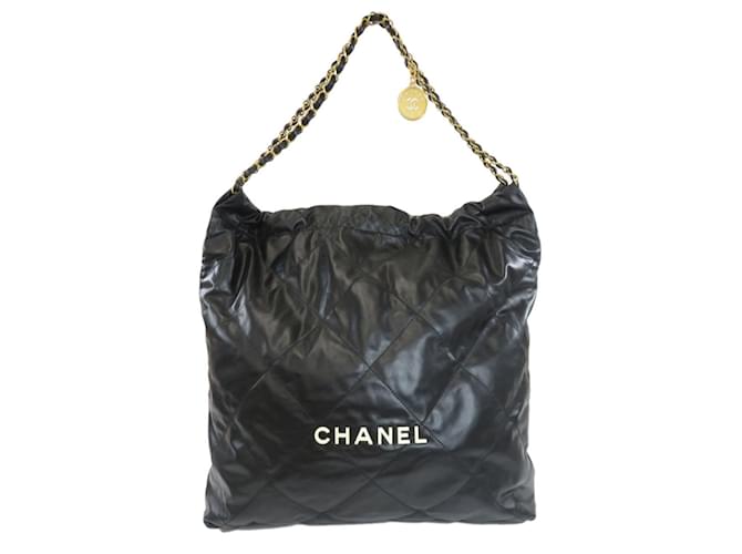 Chanel Matelassé Veau façon poulain Noir  ref.774911