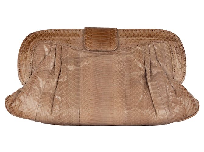 Angel Jackson Chandra Beige Clutch