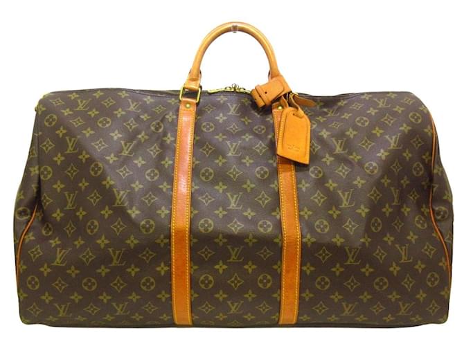 Louis Vuitton Keepall Bandouliere 60 Brown Cloth  ref.775194