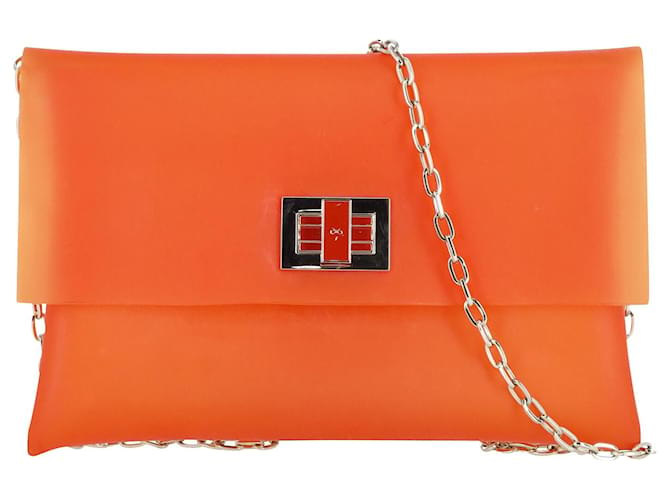 Anya Hindmarch Valorie Envelope Crossbody Bag in Orange Rubber  ref.775254