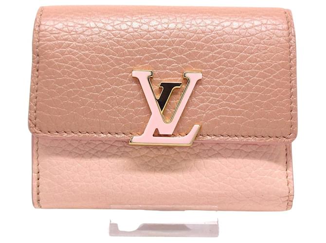 Louis Vuitton Portefeuille Capucines Pink Leder  ref.775296