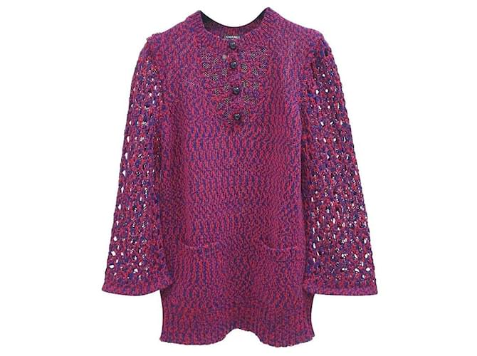 Chanel Keira Knightley Robe Pull Tops Sz.36 Coton Multicolore  ref.775572