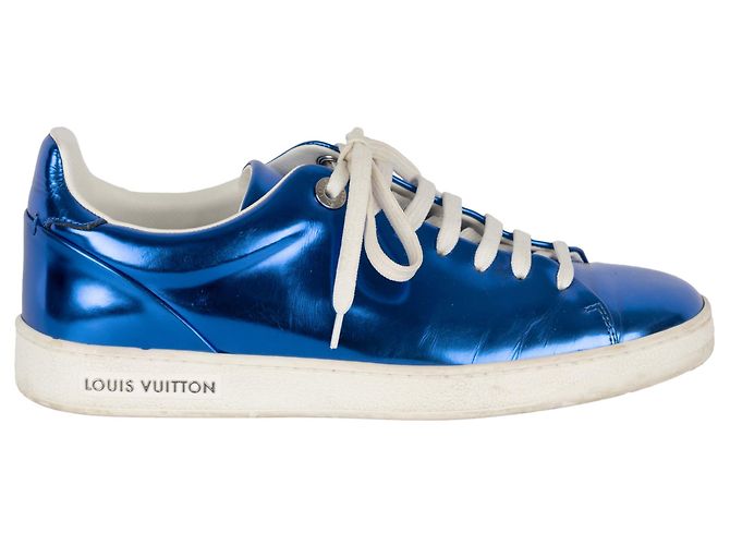 Baskets bleu métallisé Louis Vuitton