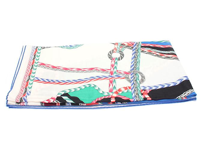 Hermès Sciarpa Carré Châle in Cachemire Multicolore Cotone Lana  ref.775888
