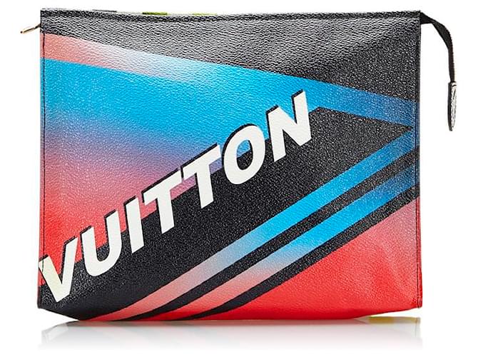 Louis Vuitton Bolsa de higiene Damier Race edição limitada 26 Azul  ref.775923