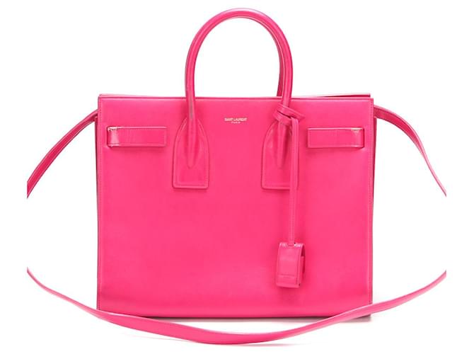Yves Saint Laurent Sac De Jour Leather Handbag Pink Pony-style calfskin  ref.775992