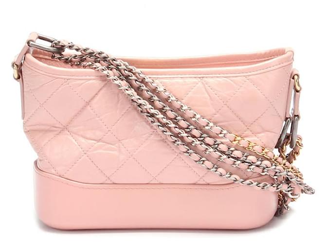 Chanel Leather Gabrielle Shoulder Bag Pink Pony-style calfskin  ref.776006
