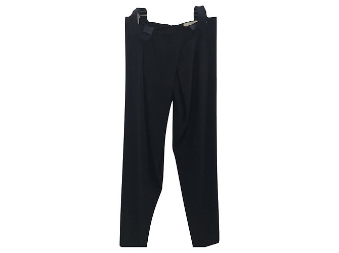 Pantalones Balenciaga de seda negro