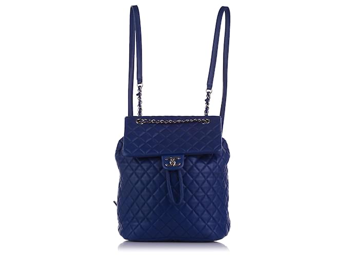 Chanel Blue Large Urban Spirit Backpack Leather  ref.776117