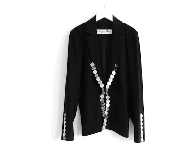 Christian Dior Jackets Black Wool Viscose  ref.776391