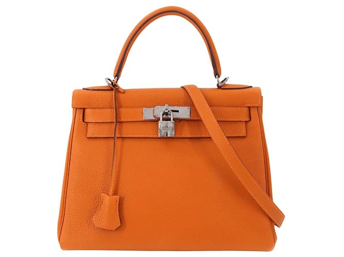 Hermès Hermes Kelly Orange Leder  ref.776631