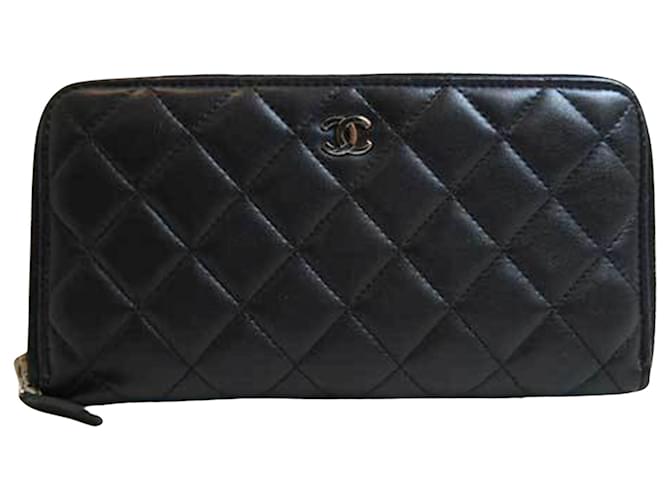 Chanel Matelassé Black Leather  ref.776668