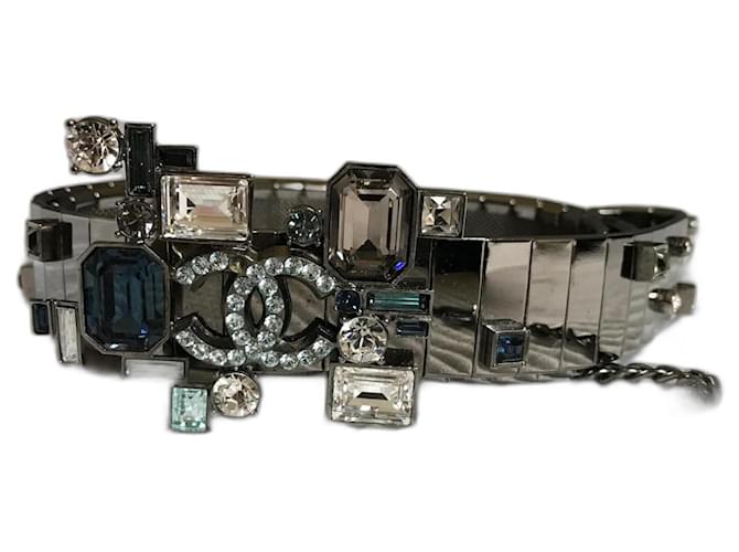 Chanel Cinturones Plata Multicolor Gris Metal  ref.776685