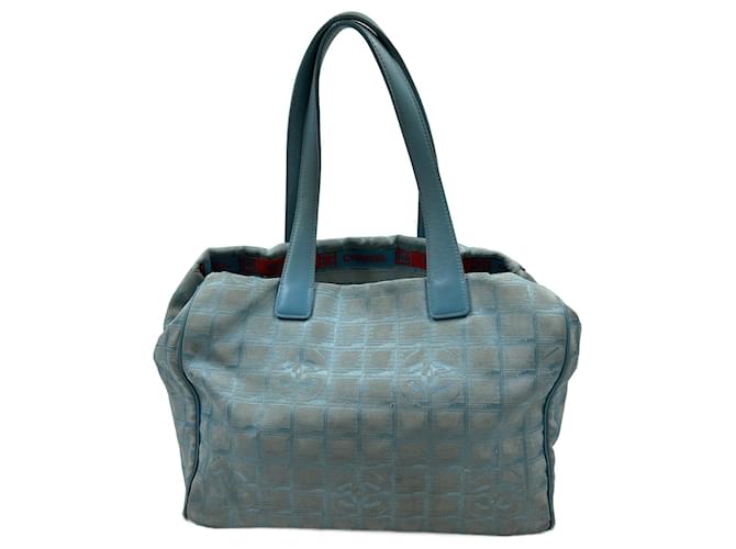 Blue Polyester New Travel Line Tote Chanel Bag  ref.776720