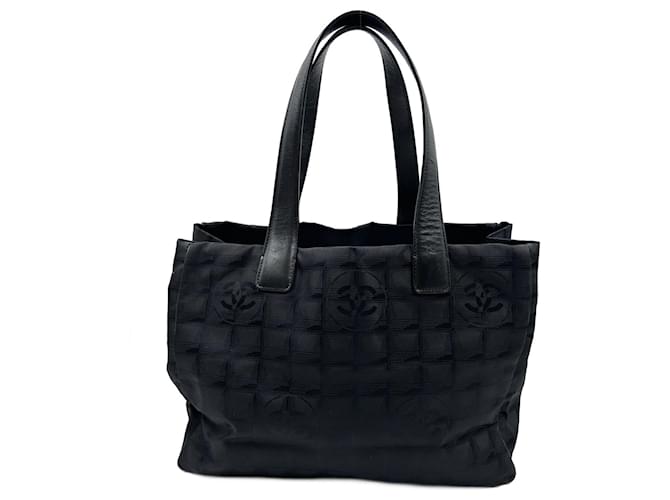 Black Polyester New Travel Line Tote Chanel Bag  ref.776722