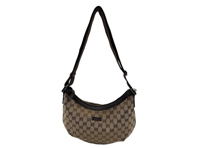 Braune Gucci Messenger Bag aus Segeltuch Leinwand  ref.776723