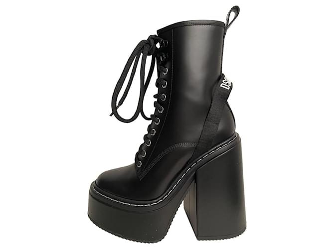 Dsquared2 Boots Black Leather  ref.776765