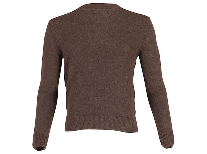 Neil Barrett Knitted Long Sleeve Sweater in Brown Wool  ref.776799