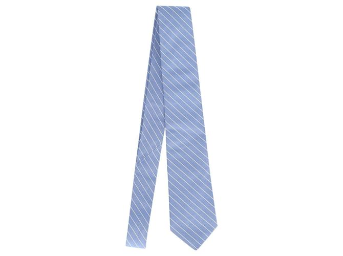 Formale Krawatte mit Streifen von Ralph Lauren aus blau bedruckter Seide  ref.776806