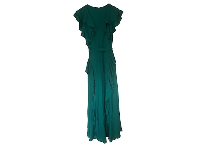 Karen Millen Dresses Green Polyester Viscose  ref.776837