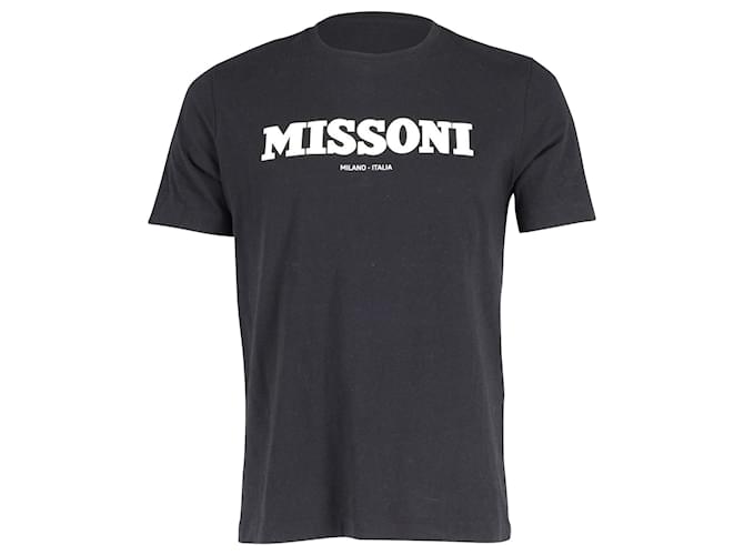 T-shirt stampata Missoni in cotone nero  ref.776867
