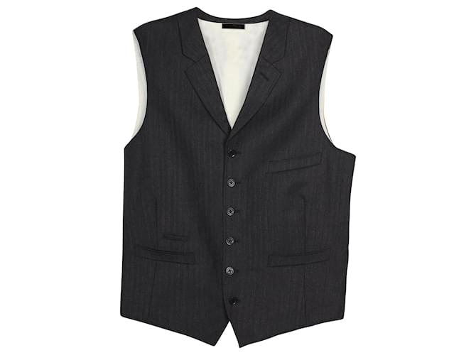 Ralph Lauren Herringbone Vest Blazer in Grey Wool   ref.776888