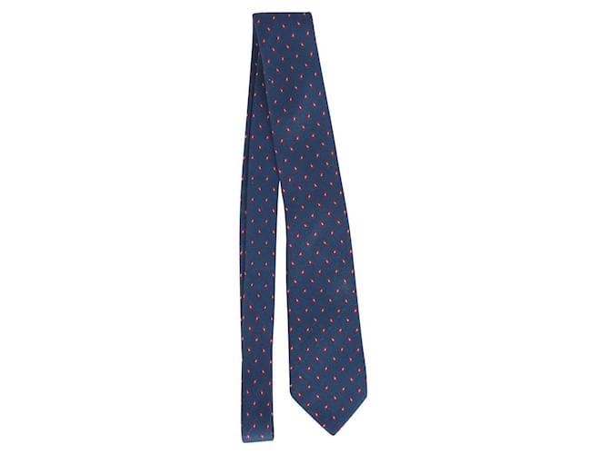 Church's Formal Printed Tie in Blue Print Silk  ref.776909