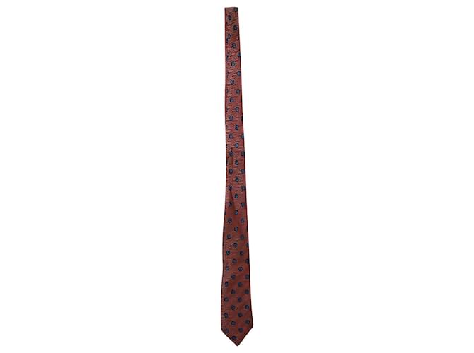 Etro bedruckte Krawatte aus roter Seide  ref.776911