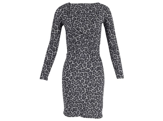 Michael Kors Midikleid aus Polyester mit Animal-Print Python drucken