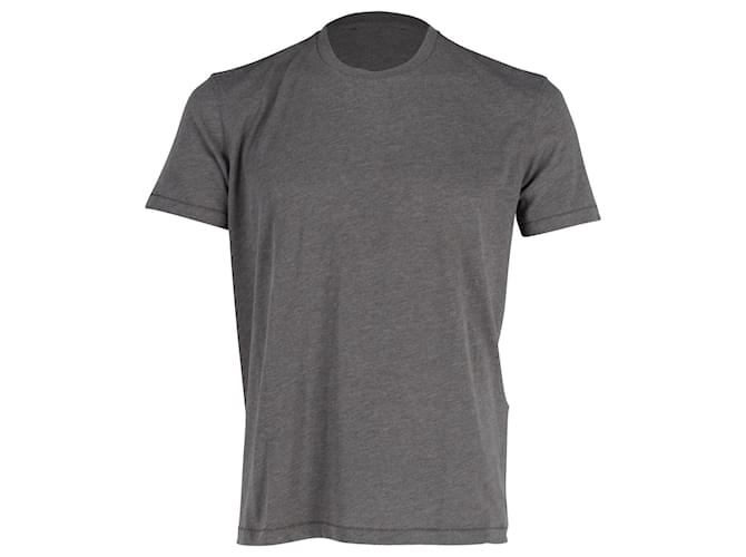 Tom Ford Slim Fit Basic T-Shirt in Grey Cotton  ref.776950