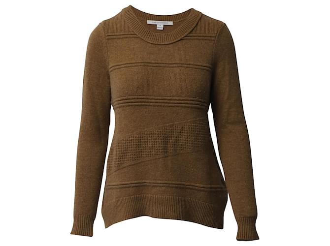 Diane Von Furstenberg Knitted Sweater in Brown Wool   ref.776954