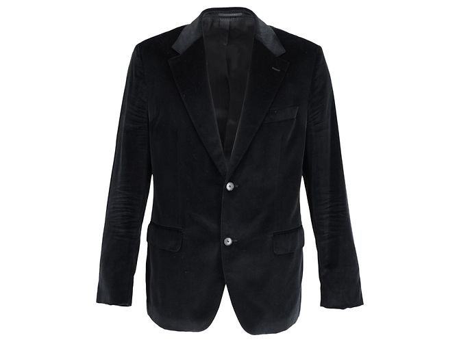 Hugo Boss Single Breasted Blazer in Black Velvet