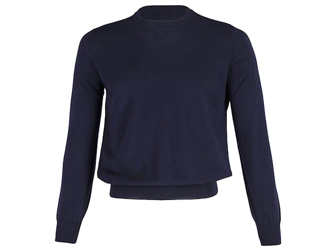Brunello Cucinelli Sweater in Navy Blue Wool   ref.776996