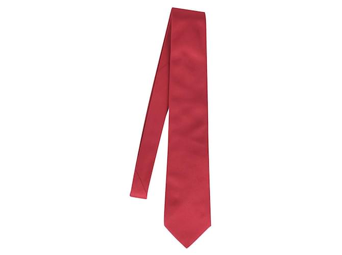 Prada Formelle Krawatte aus bordeauxroter Seide  ref.777002