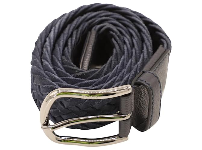 Tod's Tod‘s Woven Belt in Blue Suede   ref.777009