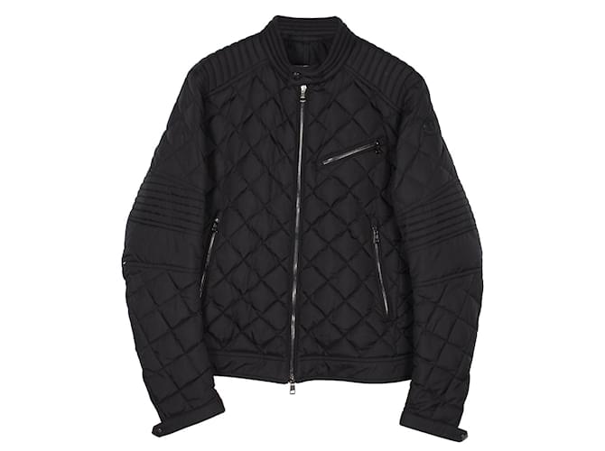 Moncler Breitman Biker Jacket in Black Polyamide Nylon  ref.777026