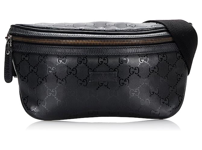 GUCCI GG Imprime Monogram Waist Bum Bag Black 233269-US