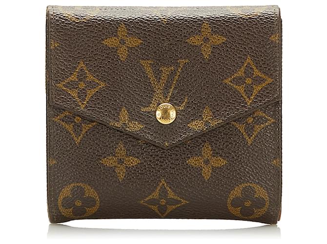 Louis Vuitton Brown Monogram Compact Wallet Cloth  ref.777128