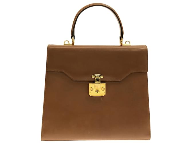 Gucci Brown Lady Lock Satchel Leather Pony-style calfskin  ref.777139