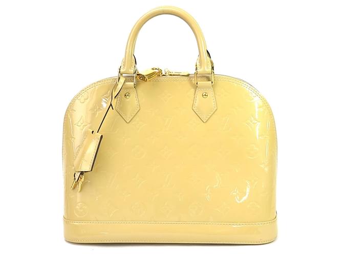 Louis Vuitton Alma Yellow Patent leather  ref.777322