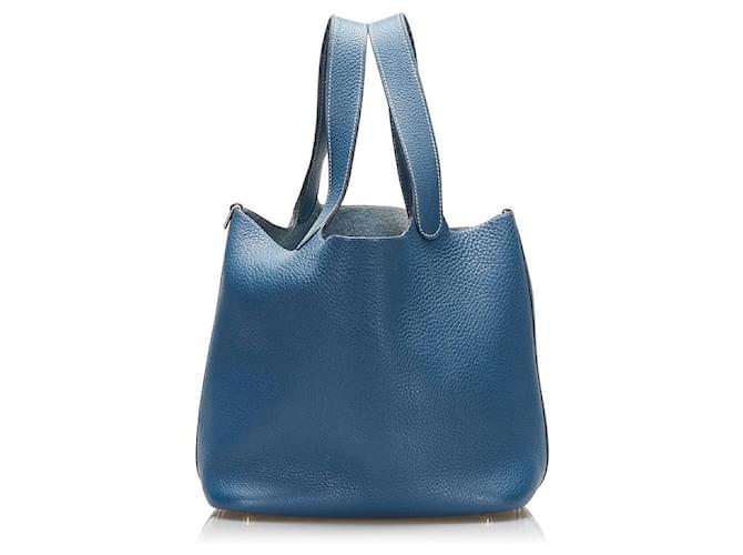 Hermès Picotin Blue Leather  ref.777433