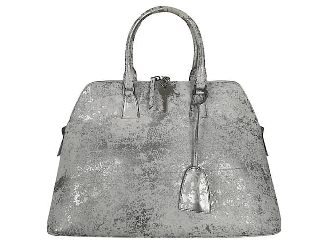 Maison Martin Margiela Handbags Silvery White Leather  ref.777574