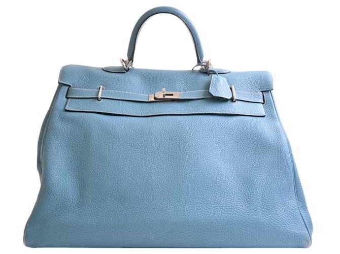 Hermès hermes kelly Cuir Bleu  ref.777773